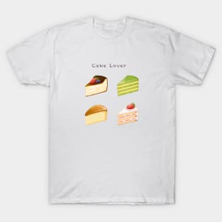 Assorted Dessert Illustration❤️Cake Lover T-Shirt